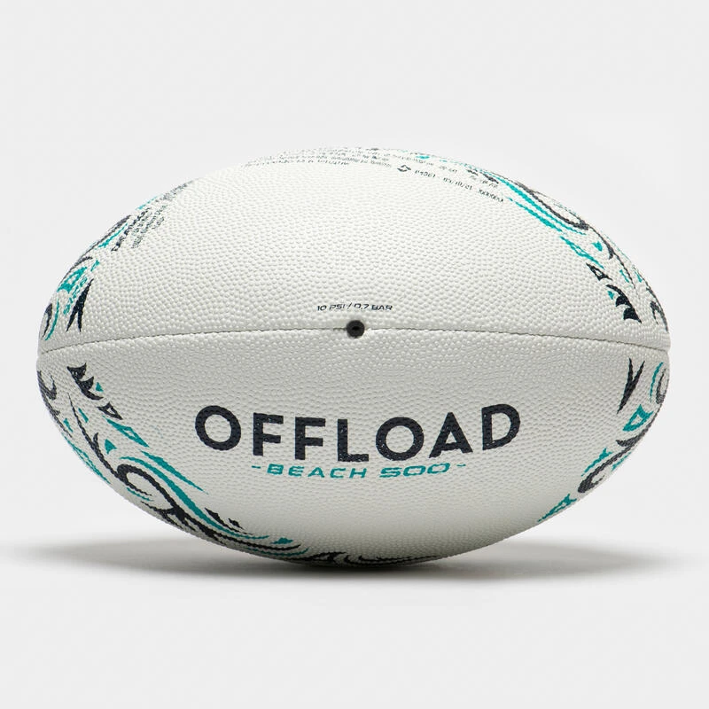 Ballon Beach Rugby Taille 4 - R500 Match Blanc 2 Ballon Beach Rugby Taille 4 - R500 Match Blanc – Image 2
