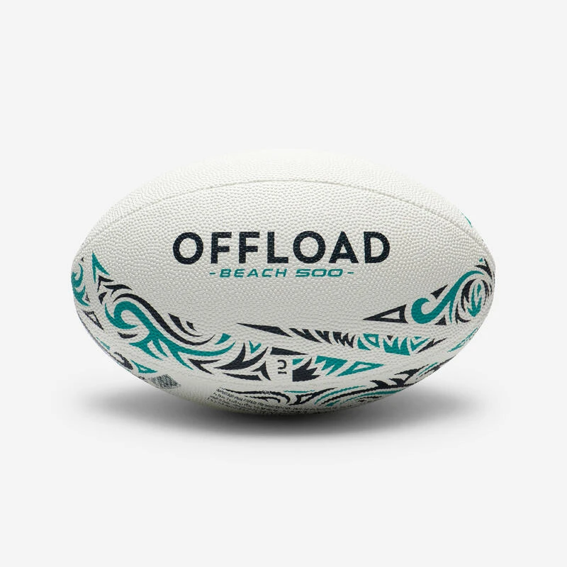 Ballon Beach Rugby Taille 4 - R500 Match Blanc 1 Ballon Beach Rugby Taille 4 - R500 Match Blanc