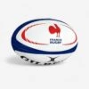 Ballon De Rugby Taille 5 - Gilbert Replica France Blanc Bleu Rouge