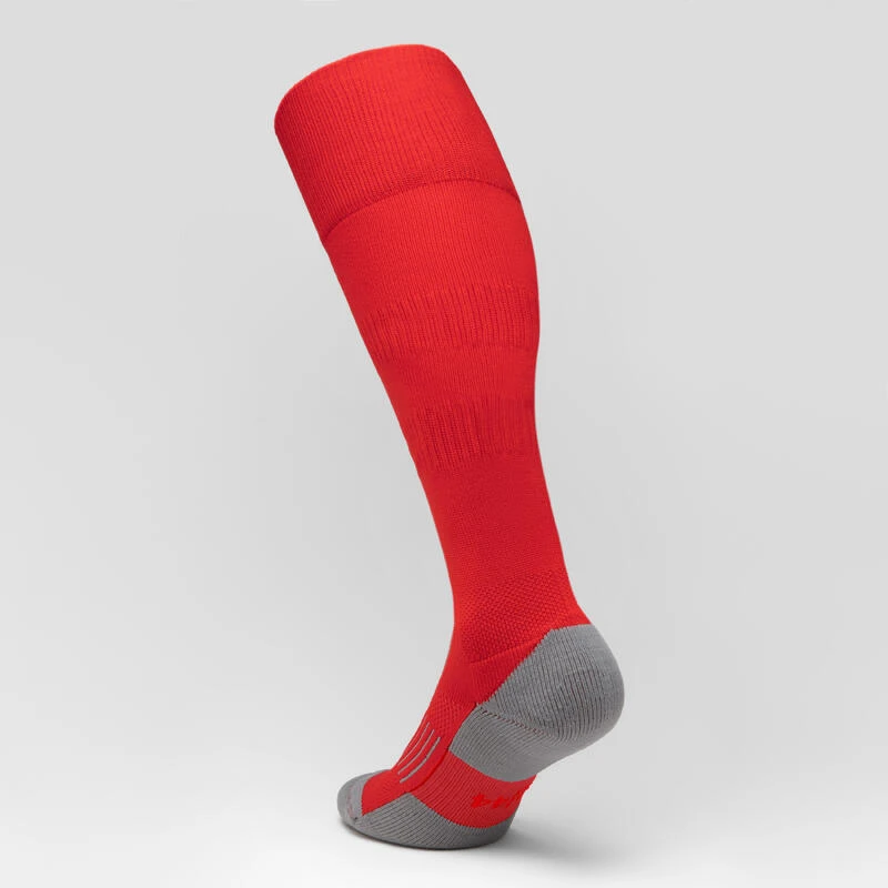 Chaussettes Hautes De Rugby Enfant R500 Rouge 2 Chaussettes Hautes De Rugby Enfant R500 Rouge – Image 2