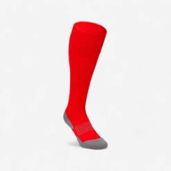 Chaussettes Hautes De Rugby Enfant R500 Rouge