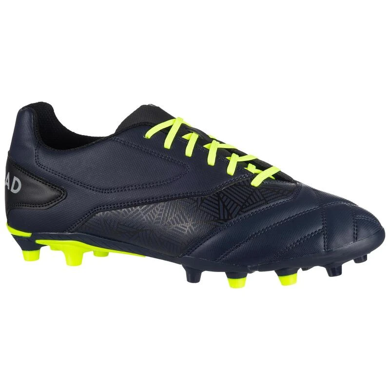 Chaussures De Rugby Moulée Terrains Secs Density R100 FG Bleue Jaune 1 Chaussures De Rugby Moulée Terrains Secs Density R100 FG Bleue Jaune