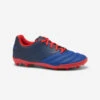 Chaussures De Rugby Moulées Terrain Sec Enfant - SKILL 100 FG Bleu Rouge