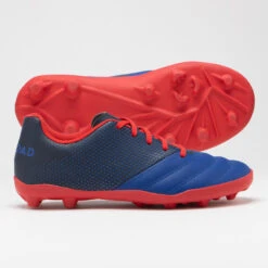 Chaussures De Rugby Moulées Terrain Sec Enfant - SKILL 100 FG Bleu Rouge -Magasin De Sport De Rugby chaussures de rugby moulees terrain sec enfant skill 100 fg bleu rouge 2