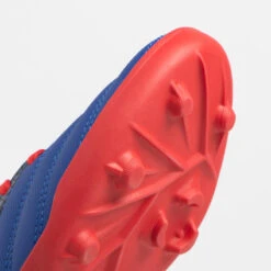 Chaussures De Rugby Moulées Terrain Sec Enfant - SKILL 100 FG Bleu Rouge -Magasin De Sport De Rugby chaussures de rugby moulees terrain sec enfant skill 100 fg bleu rouge 5