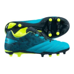 CHAUSSURES DE RUGBY MOULÉES TERRAIN SEC R500 ENFANT Bleu -Magasin De Sport De Rugby chaussures de rugby moulees terrain sec r500 enfant bleu 3