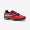 CHAUSSURES DE RUGBY MOULÉES TERRAIN SEC R500 ENFANT Rouge