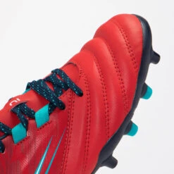 CHAUSSURES DE RUGBY MOULÉES TERRAIN SEC R500 ENFANT Rouge -Magasin De Sport De Rugby chaussures de rugby moulees terrain sec r500 enfant rouge 2