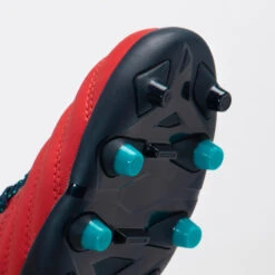 CHAUSSURES DE RUGBY MOULÉES TERRAIN SEC R500 ENFANT Rouge -Magasin De Sport De Rugby chaussures de rugby moulees terrain sec r500 enfant rouge 4