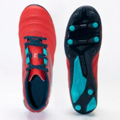 CHAUSSURES DE RUGBY MOULÉES TERRAIN SEC R500 ENFANT Rouge -Magasin De Sport De Rugby chaussures de rugby moulees terrain sec r500 enfant rouge 6