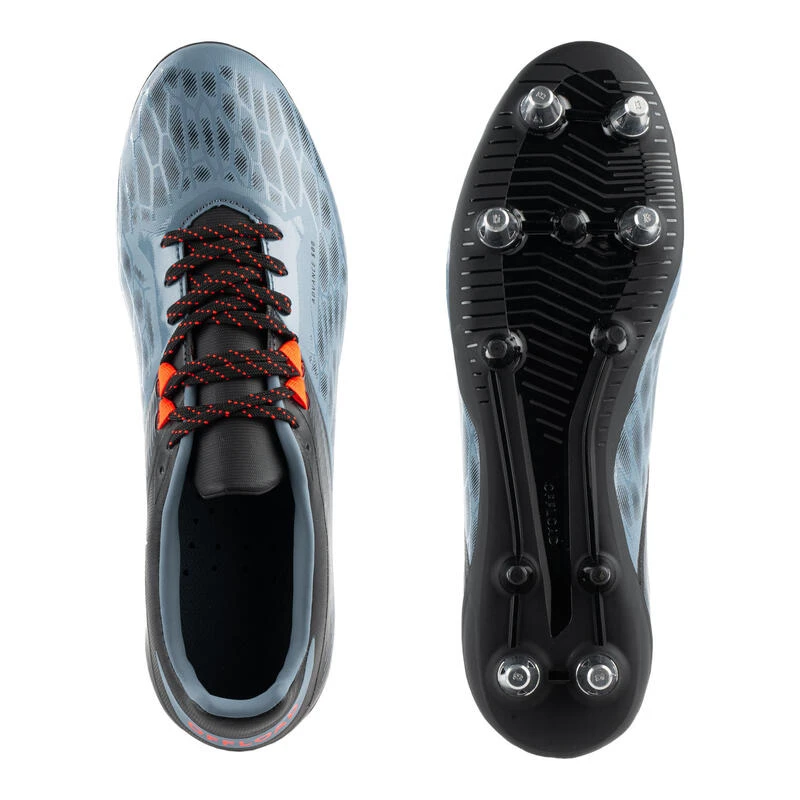 Chaussures De Rugby Terrain Gras Homme - ADVANCE R500 SG HYBRID Gris Orange 4 Chaussures De Rugby Terrain Gras Homme - ADVANCE R500 SG HYBRID Gris Orange – Image 4
