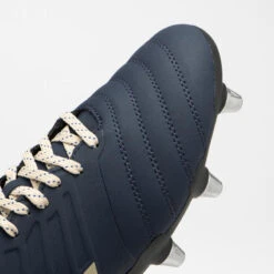 Chaussures De Rugby Vissées Homme - IMPACT R500 SG8 Bleu Marine Beige -Magasin De Sport De Rugby chaussures de rugby vissees homme impact r500 sg8 bleu marine beige 2