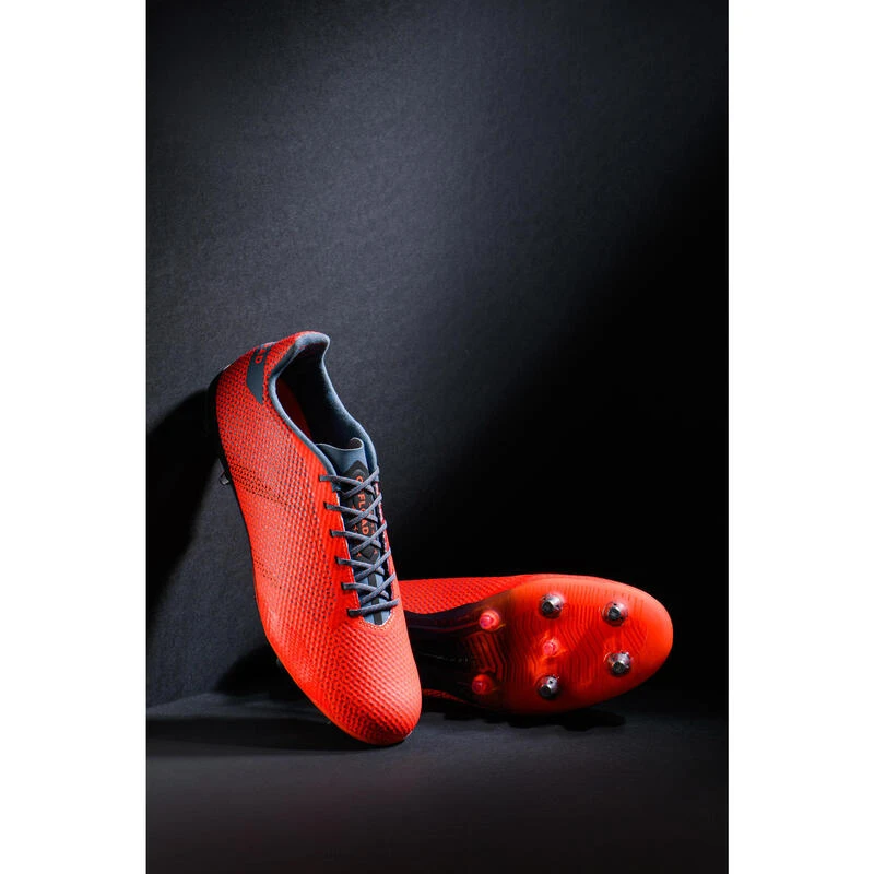Chaussures De Rugby Vissées Terrain Gras Homme - SCORE R900 HYBRID Orange 2 Chaussures De Rugby Vissées Terrain Gras Homme - SCORE R900 HYBRID Orange – Image 2