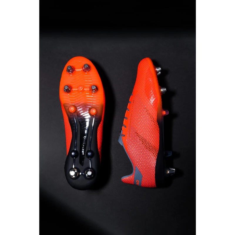Chaussures De Rugby Vissées Terrain Gras Homme - SCORE R900 HYBRID Orange 5 Chaussures De Rugby Vissées Terrain Gras Homme - SCORE R900 HYBRID Orange – Image 5