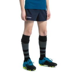 Short De Rugby Avec Poches Enfant - R100 Bleu -Magasin De Sport De Rugby short de rugby avec poches enfant r100 bleu 3