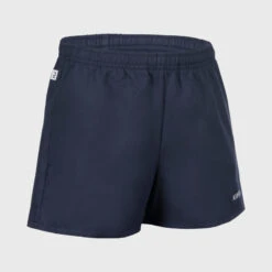 Short Rugby Adulte Avec Poches R100 Bleu